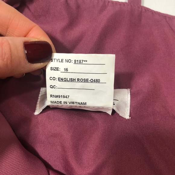 English Rose Bridesmaid Dress - Picture 3 of 12